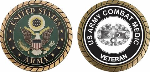 U.S. Army Combat Medic Veteran Challenge Coin