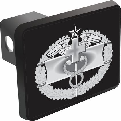 U.S. Army Combat Medical Second Award Badge Trailer Hitch Cover