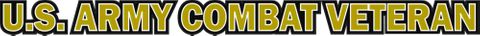 U.S. Army Combat Veteran Window Strip Decal Sticker