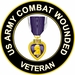 U.S. Army Combat Wounded Medal Veteran Sticker Decal
