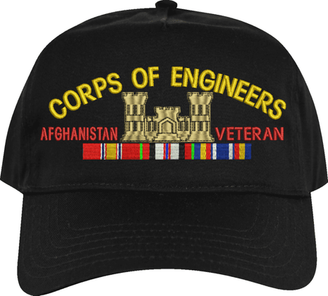 U.S. Army Corps of Engineers Afghanistan Veteran Embroidered Cap