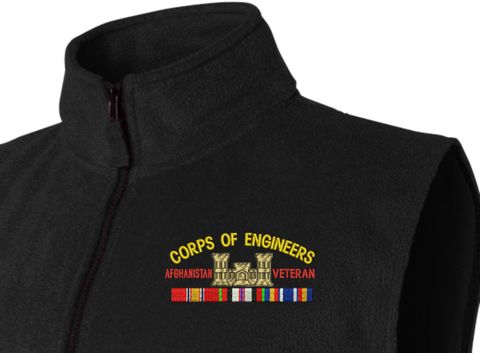 U.S. Army Corps of Engineers Afghanistan Veteran Fleece Vest
