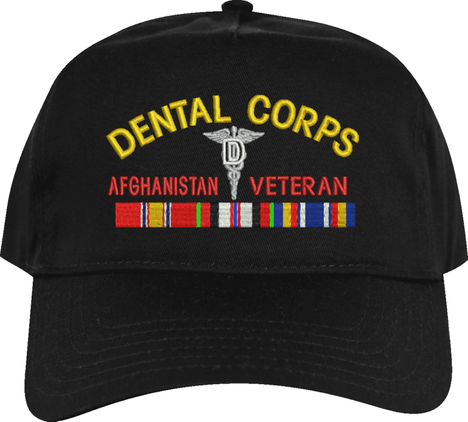 U.S. Army Dental Corps Afghanistan Veteran Embroidered Cap
