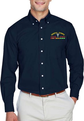U.S. Army Dental Corps Vietnam Veteran Embroidered Dress Shirt