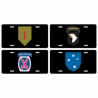 U.S. Army Division License Plates Thumbnail Illustration