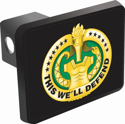 U.S. Army Drill Sergeant Badge Gold Trailer Hitch Cover