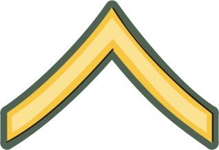 U.S. Army E-2 Private Window Sticker