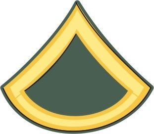 U.S. Army E-3 Private 1st Class Window Sticker