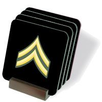 U.S. Army E-4 Co Coasters - Set of 4