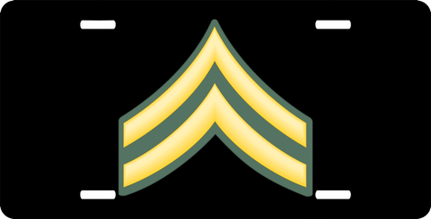 U.S. Army E-4 Corporal License Plate