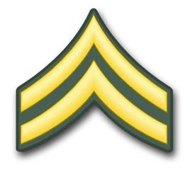 U.S. Army E-4 Corporal Vinyl Sticker