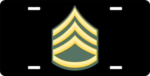 U.S. Army E-6 Staff Sergeant License Plate