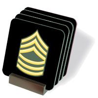 U.S. Army E-8 Master Sergeant Coasters - Set of 4