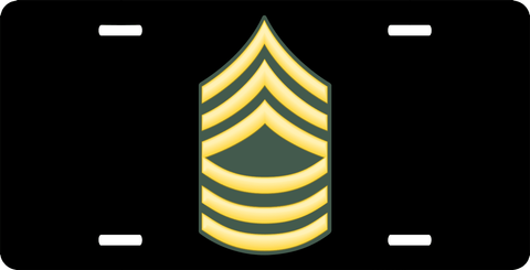 U.S. Army E-8 Master Sergeant License Plate