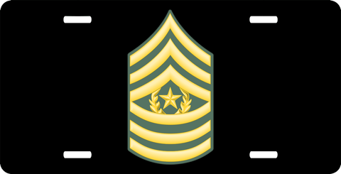 U.S. Army E-9 Command Sergeant Major License Plate