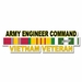 U.S. Army Engineer Command Vietnam Veteran Window Strip Decal