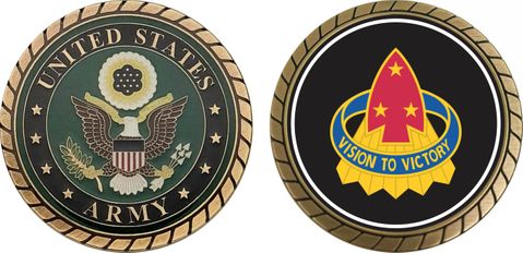 U.S. Army Experimental Command Unit Crest Challenge Coin