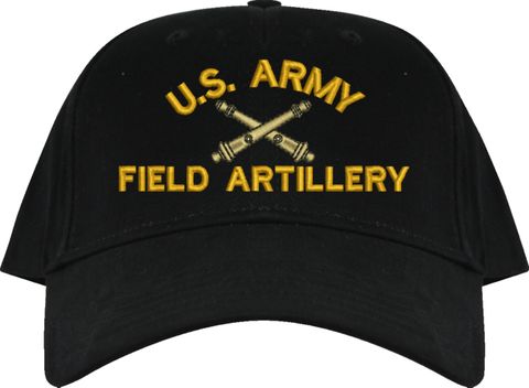 U.S. Army Field Artillery Black Low-Profile Cap (imported)