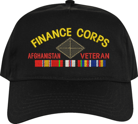 U.S. Army Finance Corps Afghanistan Veteran Embroidered Cap