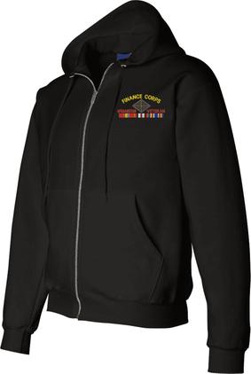 U.S. Army Finance Corps Afghanistan Veteran Zippered Hoodie