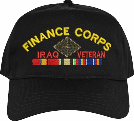 U.S. Army Finance Corps Iraq Veteran Embroidered Cap