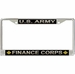 U.S. Army Finance Corps License Plate Frame