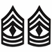 U.S. Army First Sergeant Black Metal Collar Rank Insignia