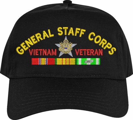 U.S. Army General Staff Corps Vietnam Veteran Embroidered Cap