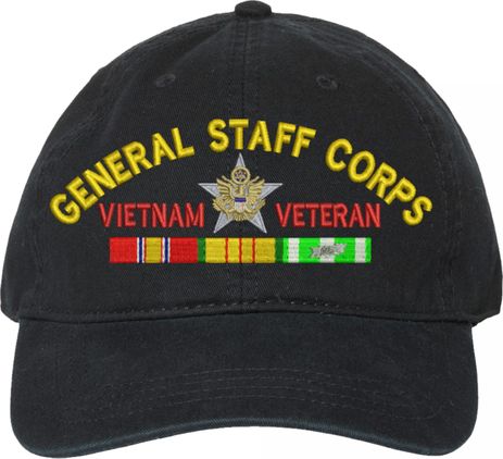 U.S. Army General Staff Corps Vietnam Veteran Unstructured Dad Cap