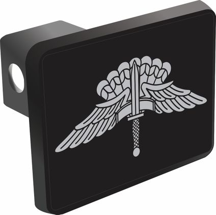 U.S. Army Halo Basic Parachutist Jump Wings Trailer Hitch Cover