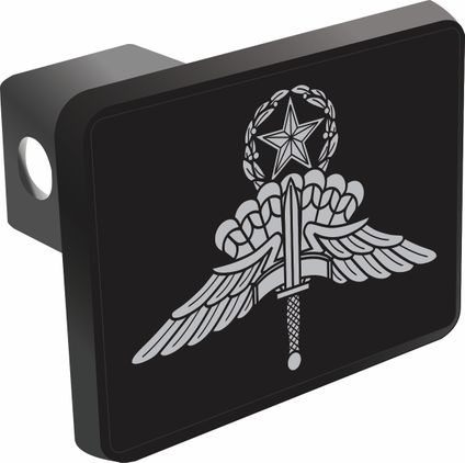 U.S. Army Halo Master Parachutist Jump Wings Trailer Hitch Cover