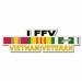 U.S. Army I FFV Vietnam Veteran Window Strip Decal