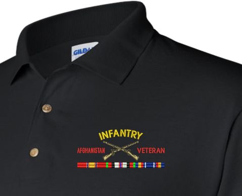 U.S. Army Infantry Afghanistan Veteran Polo