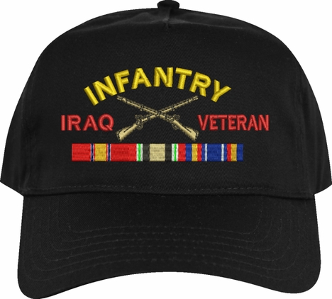 U.S. Army Infantry Iraq Veteran Embroidered Cap