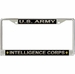 U.S. Army Intelligence License Plate Frame