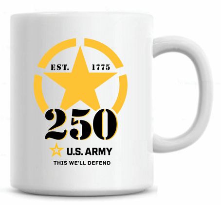 U.S. Army (Inverted Colors) 250th Anniversary 11oz Coffee Mug