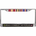 U.S. Army Iraq Combat Veteran 3-Ribbon Stack License Plate Frame