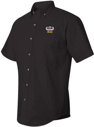 U.S. Army Iraq Jump Wings Short Sleeve Dress Shirt - CLOSEOUT SALE!