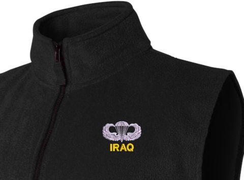 U.S. Army Iraq Jump Wings Full-Zip Fleece Vest