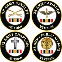 U.S. Army Iraq Veteran Decals Thumbnail Illustration