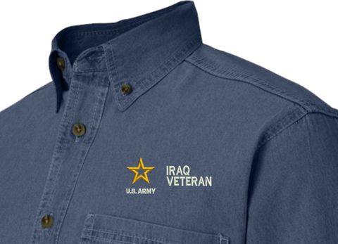 U.S. Army Iraq Veteran Denim Shirt
