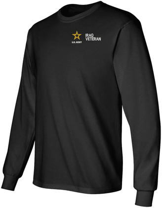 U.S. Army Iraq Veteran Embroidered Long Sleeve T-Shirt
