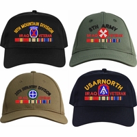 U.S. Army Iraq Veteran Units Caps Thumbnail Illustration