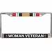 U.S. Army Iraq War Ribbon Woman Veteran License Plate Frame