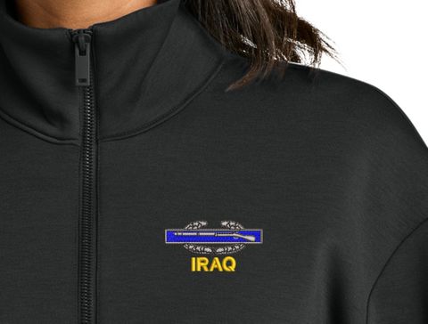 U.S. Army Iraq with Combat Infantry Badge Women's Soft Spacer Quarter-Zip