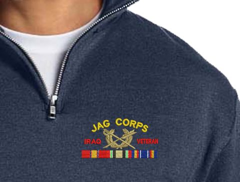 U.S. Army Judge Advocate General's Corps Iraq Veteran Embroidered Quarter-Zip Pullover