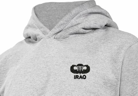 U.S. Army Jump Wings Iraq Heavy Weight Fleece Hoodie