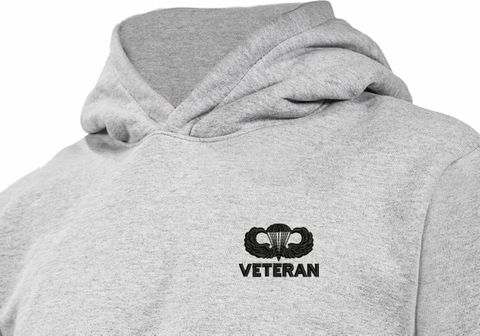 U.S. Army Jump Wings Veteran Heavy Weight Fleece Hoodie