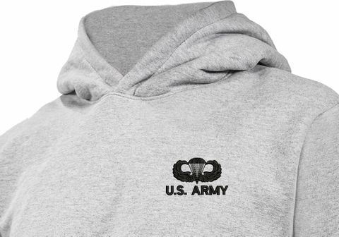 U.S. Army Jump Wings with Text Heavy Weight Fleece Hoodie