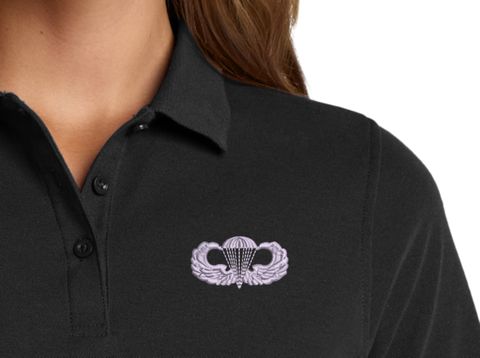 U.S. Army Jump Wings Women's Stain-Release Polo